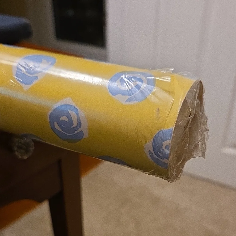 Yellow and Blue Swirl Vintage DESIGNERS GUILD Wallcovering